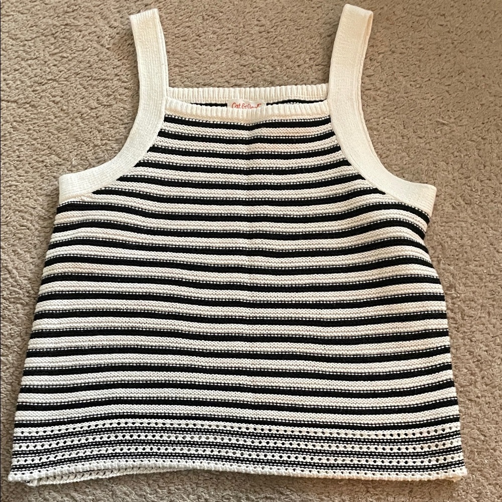 Cat & Jack Monochrome knit Striped Tank Top
